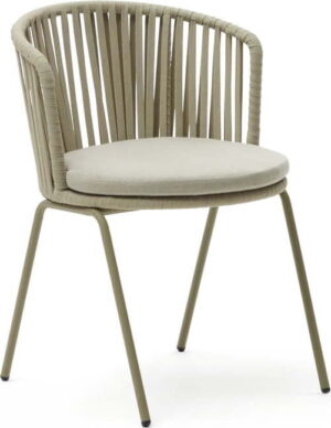 Béžová kovová zahradní židle Saconca – Kave Home