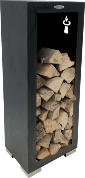 Černý ocelový dřevník Remundi