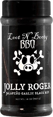 Grilovací koření Loot N' Booty BBQ Jolly Roger Jalapeno Garlic Black Rub