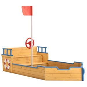 Juskys Pískoviště Kapitán Pit – pirátská loď ze dřeva
