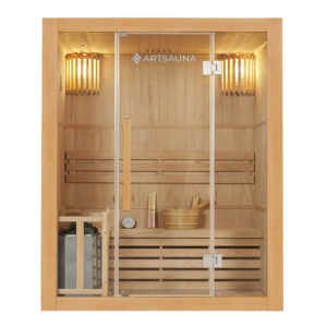 Juskys Tradiční saunová kabina / finská sauna Tampere 150 x 110 cm 4