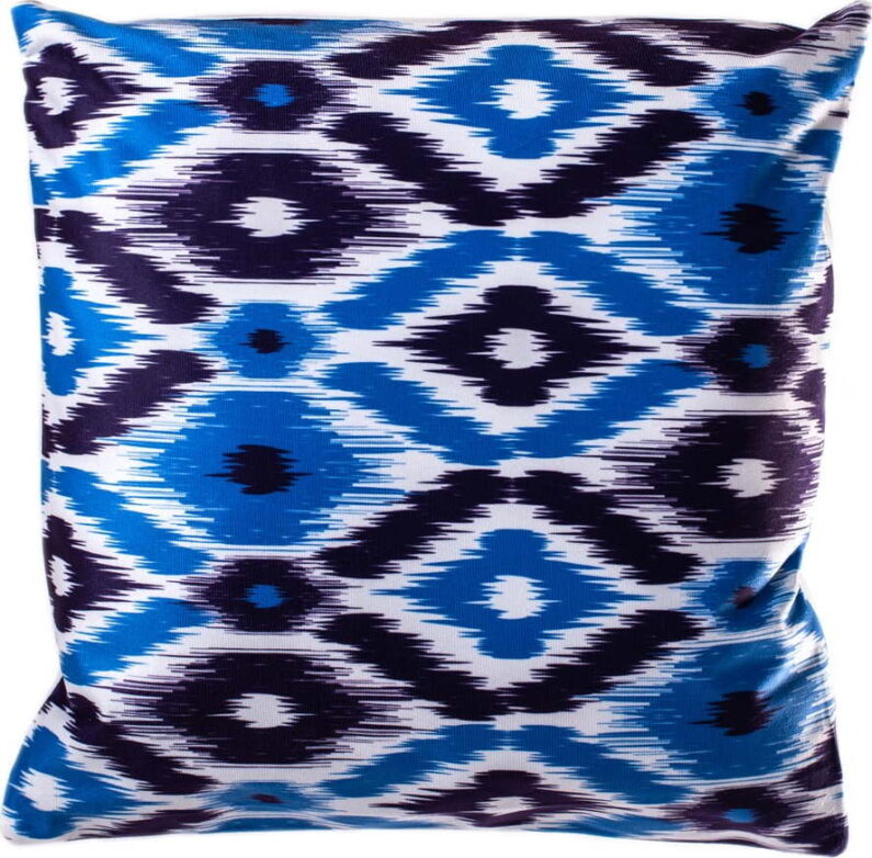 Modrý dekorační polštář 45x45 cm Aztek - JAHU collections