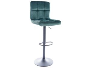 Signal Barová židle C105 VELVET černý rám / zelená BLUVEL 78