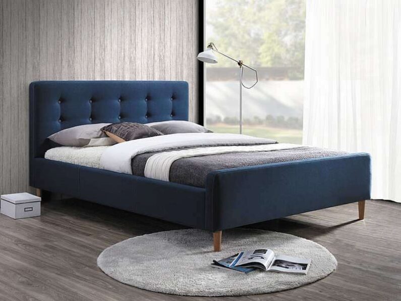 Signal Čalouněná postel PINKO 160 x 200 cm barva modrá