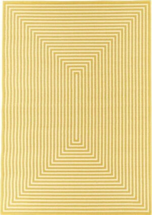 Žlutý venkovní koberec Floorita Braid