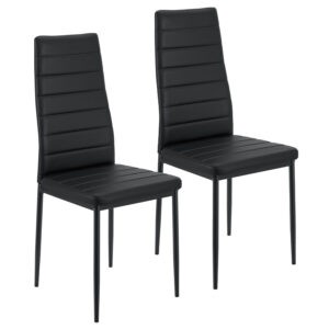 Juskys Jídelní židle Loja 2ks set - černá