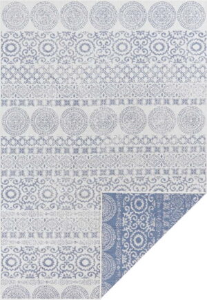Modro-bílý venkovní koberec Ragami Circle