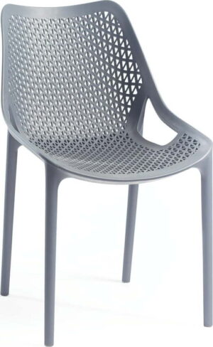 Světle šedá plastová zahradní židle Bilros - Rojaplast